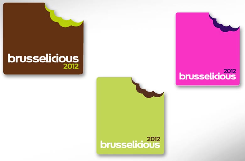 Logo créé pour la ville de Bruxelles dans le cadre de l'événement 'Bruxelles, capitale du goût 2012'